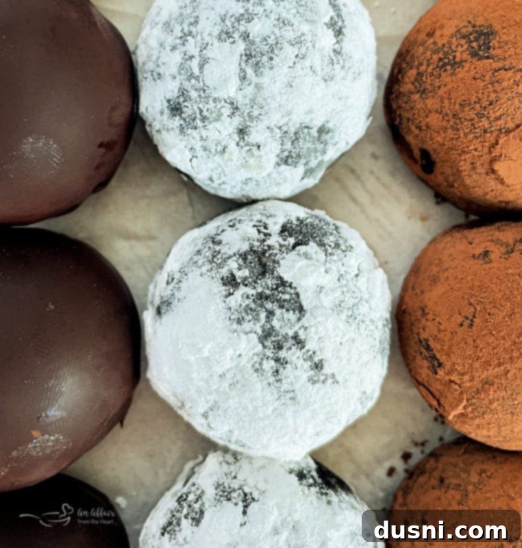 Decadent Bourbon Chocolate Truffles 9 Platter of finished Chocolate Bourbon Balls