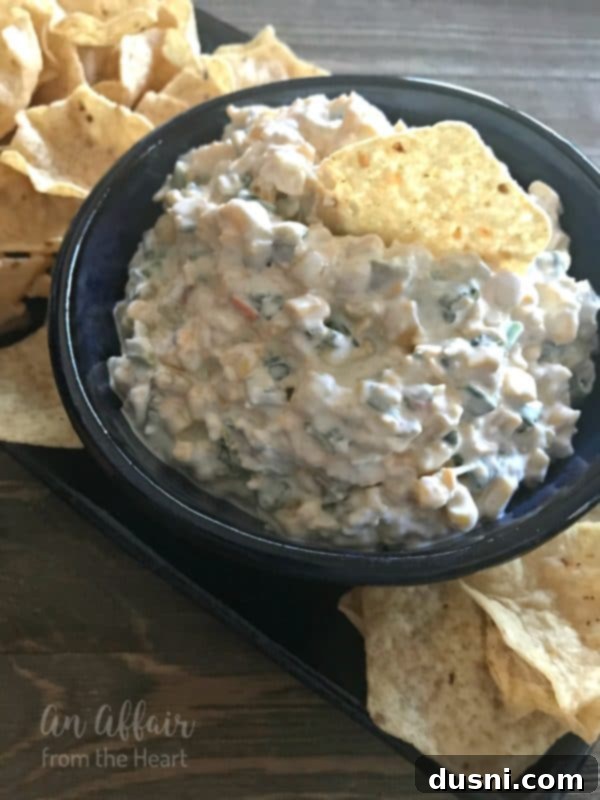 {Award Winning} Crack Dip, creamy dip with jalapeños, MexiCorn and green onions