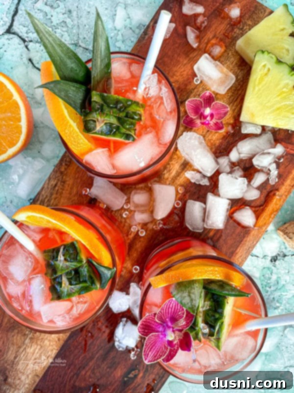 Radiant Island Fizz 13 A final, enticing image of the Tropical Sparkling Cocktail.