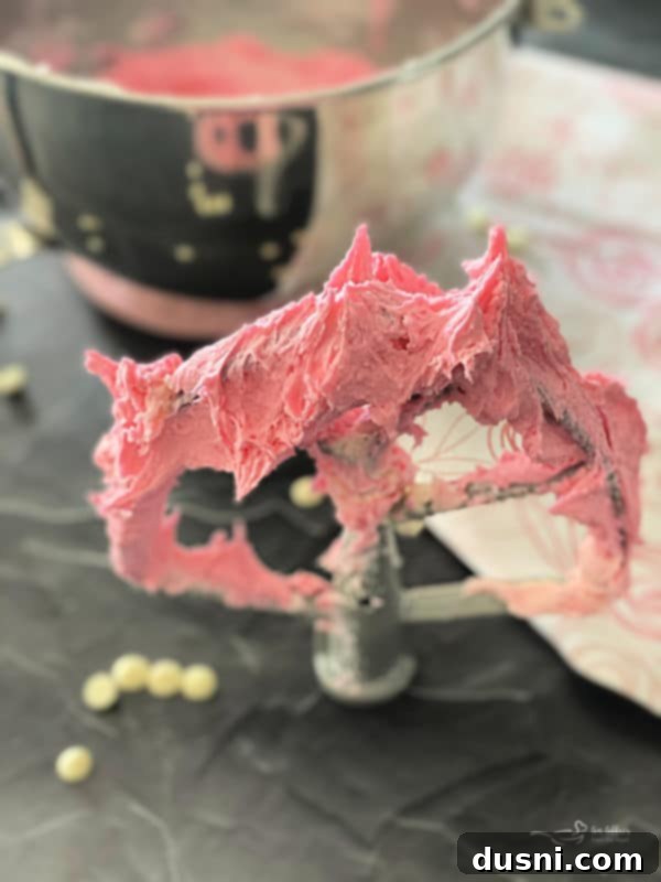 Velvet White Chocolate Cheesecake Fudge 5 Close-up of finished pink cream cheese fudge with sprinkles