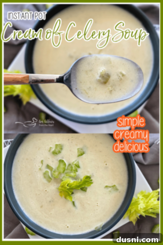 Pin this Cream of Celery Soup recipe