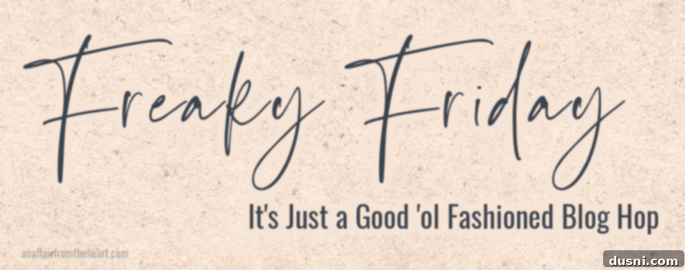 A graphic for the Freaky Friday Recipes Blog Hop, featuring various food bloggers' logos.