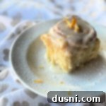 One lemon sweet roll on plate
