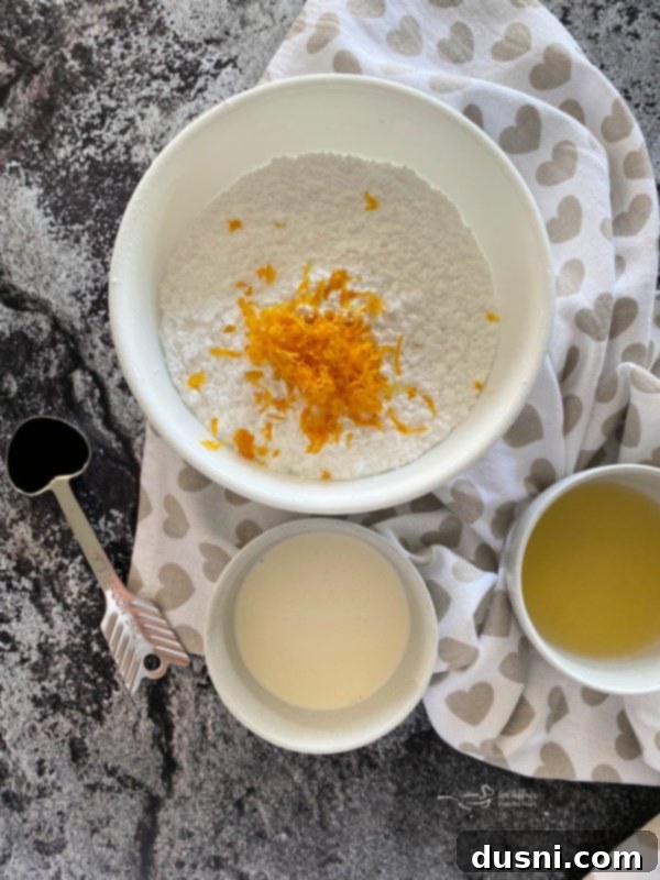 Glaze ingredients for lemon sweet rolls