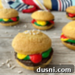side view of Hamburger Cupcakes