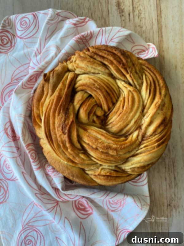 Step-by-step instruction showing the Russian Rose Bread dough in a springform pan, ready for baking