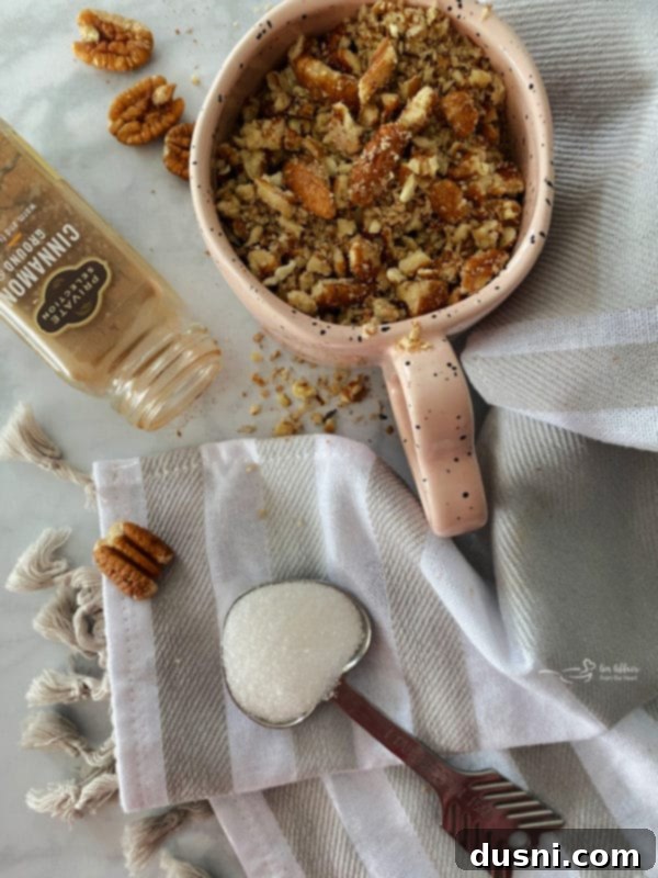 Ingredients for Sour Cream Coffee Cake, including butter, eggs, flour, and sour cream