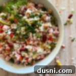 Five Bean Ham and Rice Salad 11 Overhead of Five Bean Ham & Rice Salad