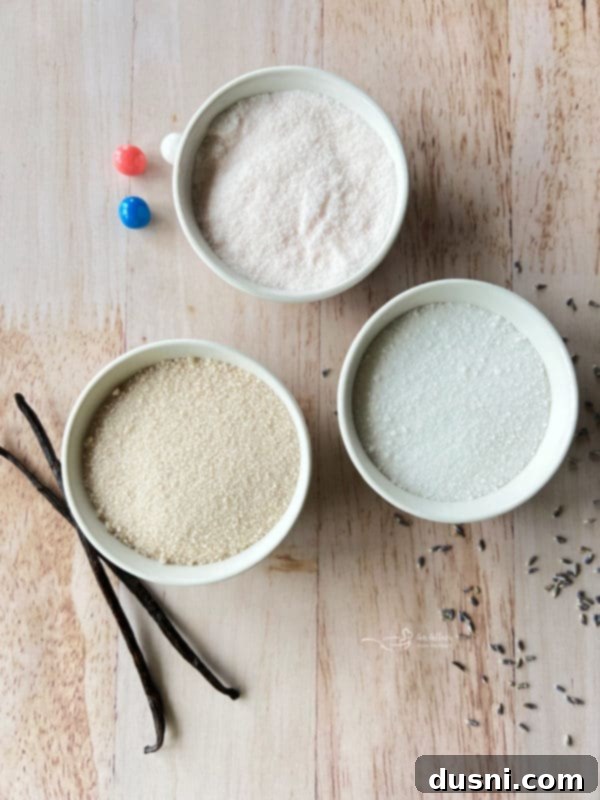 Ekstraktlarla Aromalı Şeker Yapımı 7 A fork mixing granulated sugar with a liquid extract in a white bowl.
