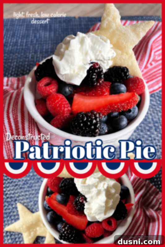 Culinary Anthem Remix 9 Deconstructed Patriotic Pie in a rustic bowl, ready to be served.