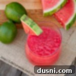 Refreshing Watermelon Cooler 2 Overhead view of Watermelon Agua Fresca