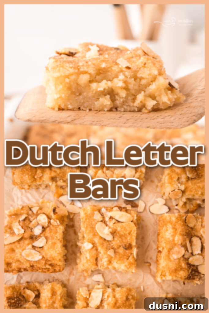 A tray of freshly baked Dutch Letter Bars, glistening with a sugar topping