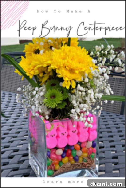 A vibrant bouquet of fresh, colorful spring flowers ready to be arranged in the Peep Centerpiece.