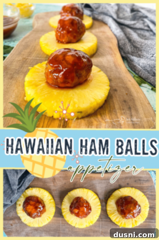 Pineapple Glazed Hawaiian Ham Bites 10 Hawaiian ham balls graphic