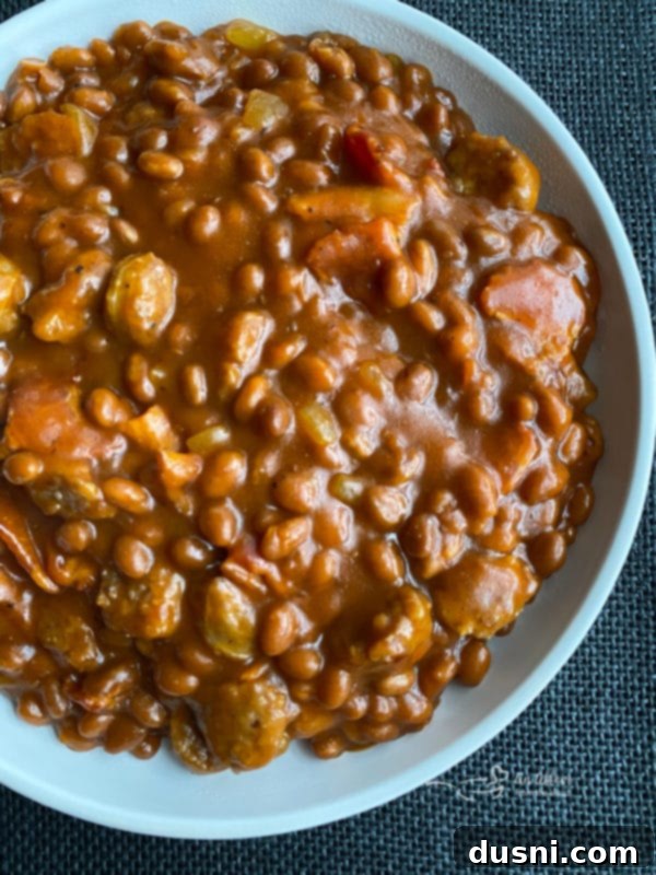 Ultimate Carnivore's Baked Beans 2 Hearty Meat Lovers Baked Beans with bacon and bratwurst