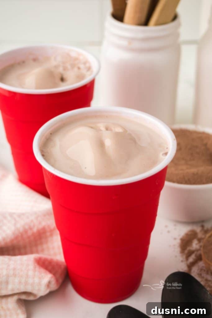 Whip Up a Homemade Frosty 4 A frosty drink in a cup with a straw.