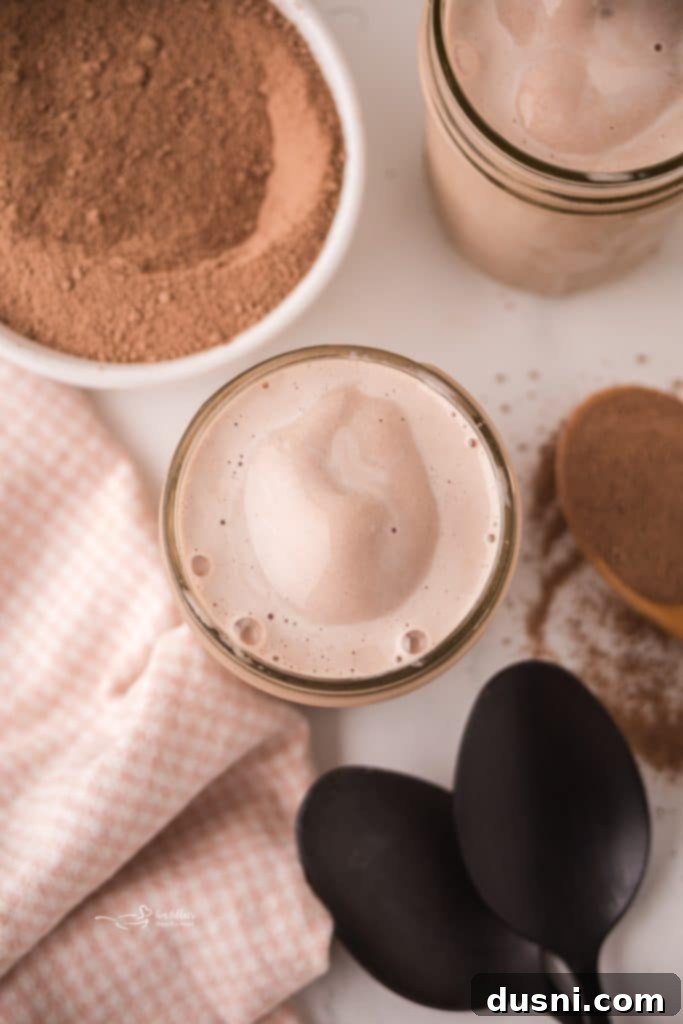 Whip Up a Homemade Frosty 6 Ingredients for a homemade Frosty on a counter.