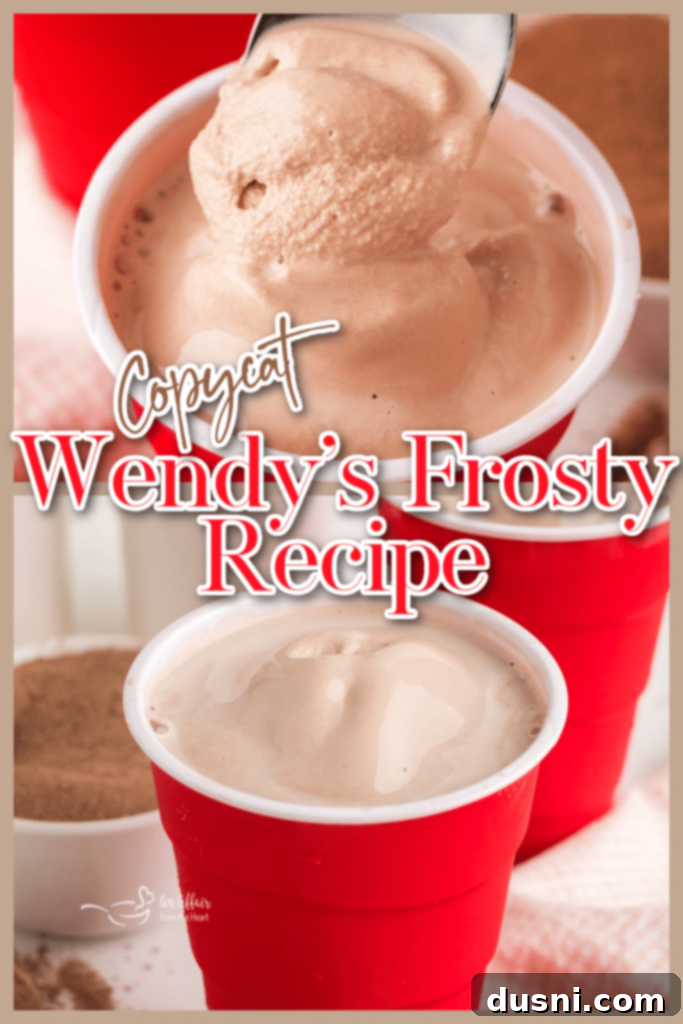 Whip Up a Homemade Frosty 8 A finished homemade Wendy's Frosty in a cup.