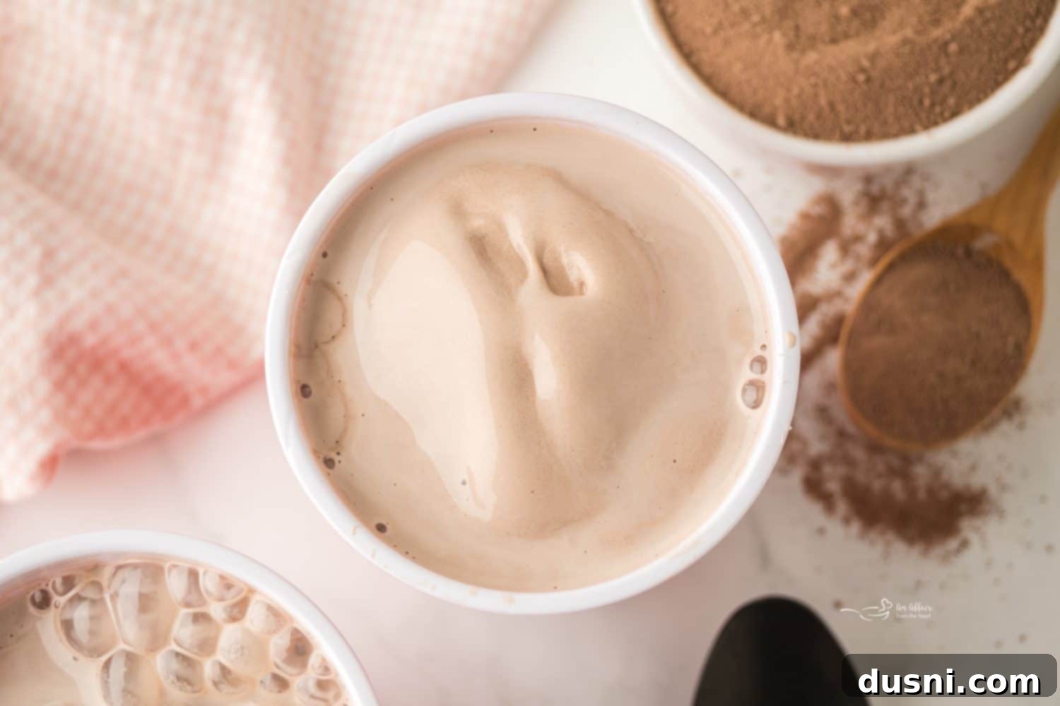 Whip Up a Homemade Frosty 10 A scoop of homemade chocolate Frosty in a bowl.