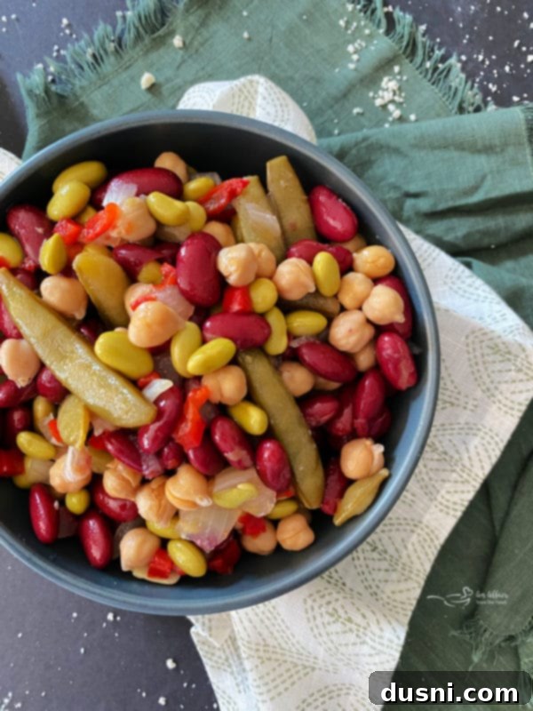 Paisley Farm Asian Bean Salad, bright and colorful in a jar