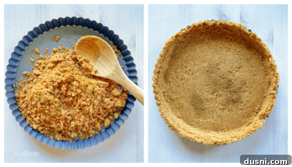 Effortless Fruit Delight 7 graham cracker crumbs formed into crust