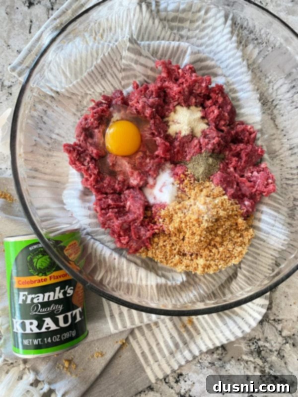 Ingredients for Swiss Cheese Krautburgers