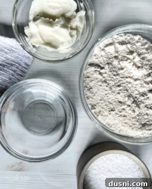 Pie crust ready for filling in a ceramic pie plate