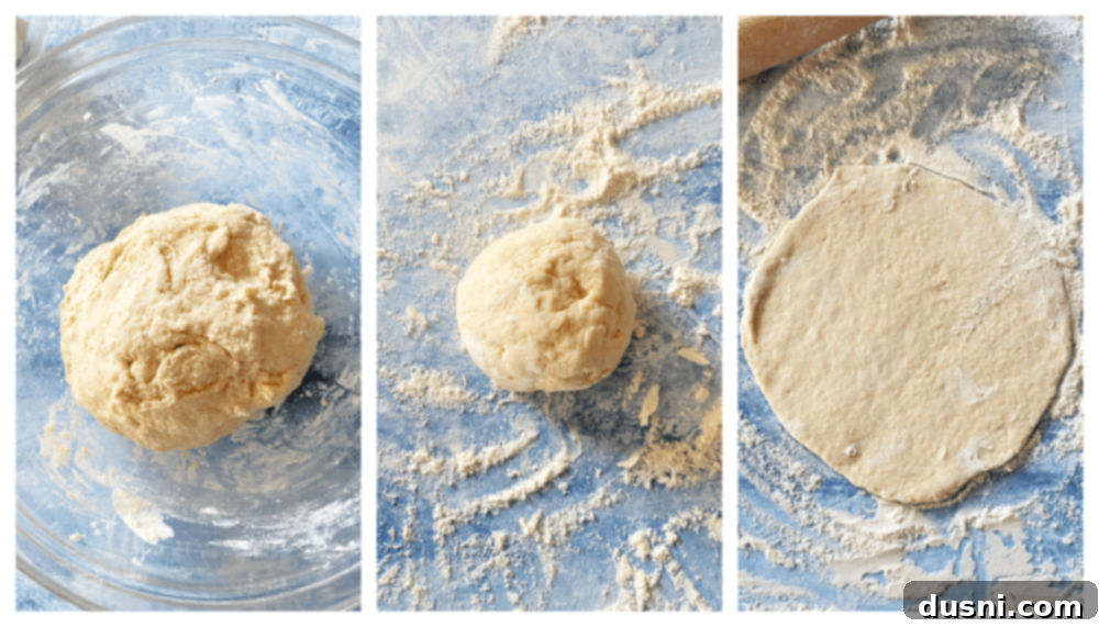 Mixing fry bread dough ingredients in a bowl.