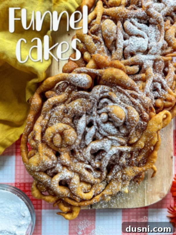 Delicious Funnel Cakes 16 funnel cakes with text