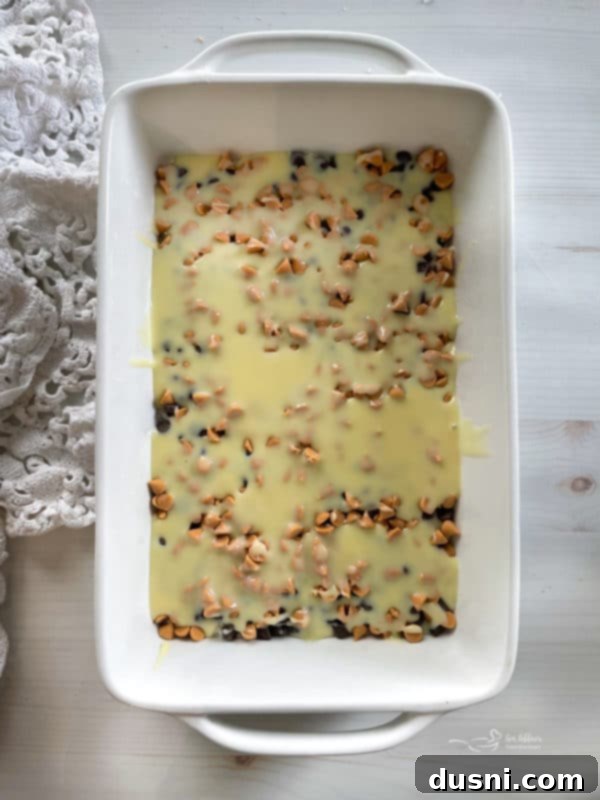 Seven Layer Magic Bars 12 sweetened condensed milk with peanut butter chips