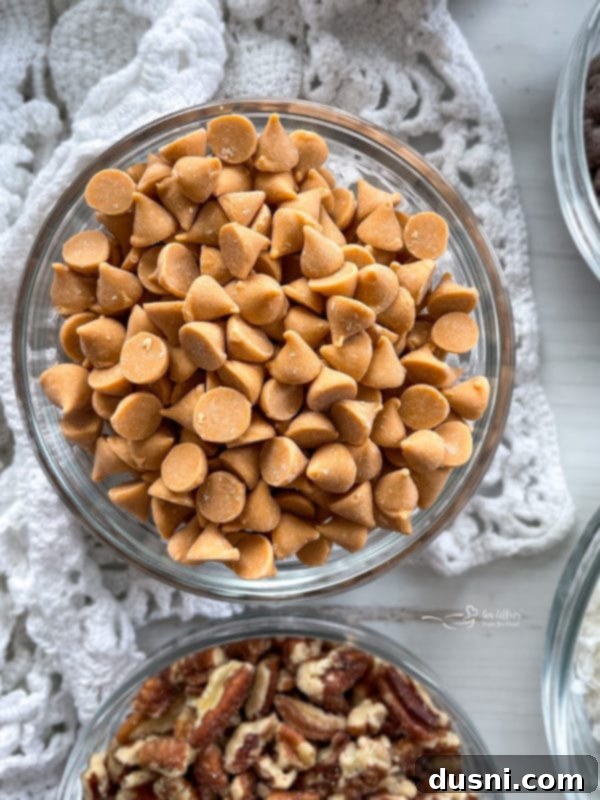 Seven Layer Magic Bars 6 peanut butter chips in bowl
