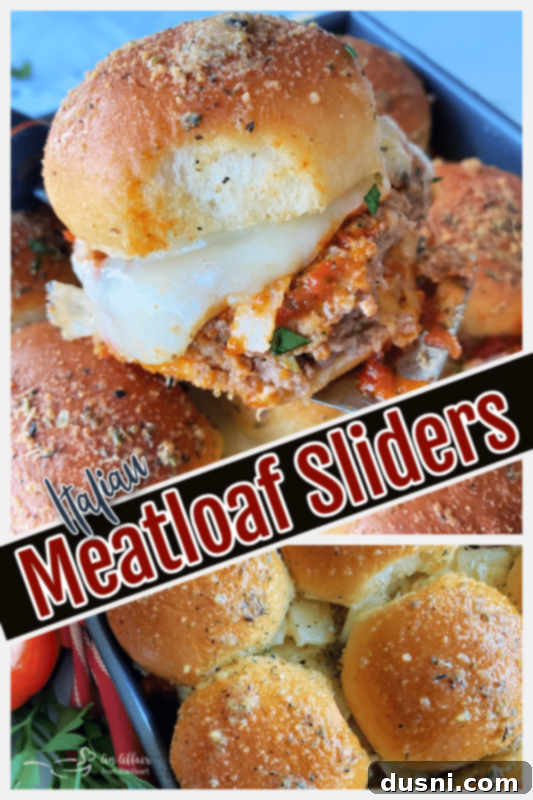 Hearty Italian Meatloaf Sliders 13 Finished Italian Meatloaf Sliders on a white background