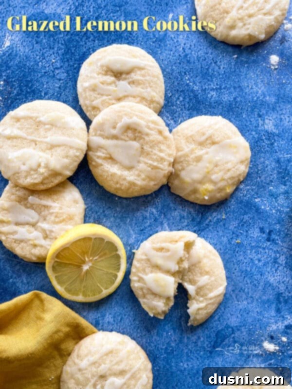 Sunshine Lemon Chewies 18 Hero shot of the Chewy Glazed Lemon Cookies, beautifully arranged and ready to eat.