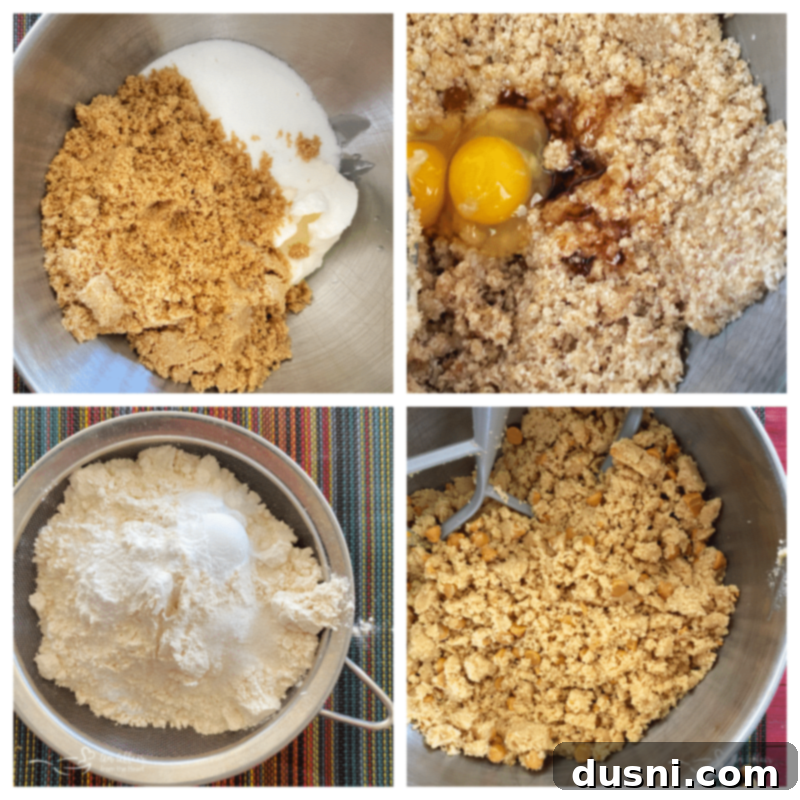 Easy Butterscotch Cookies Recipe Steps steps for butterscotch cookies with sugar and flour