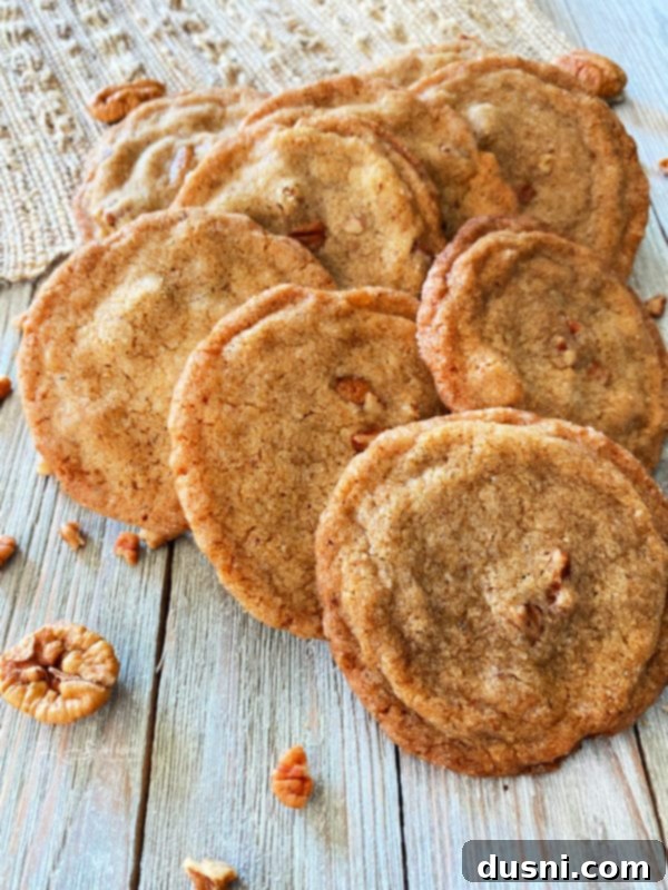 group of pecan cookies on table 