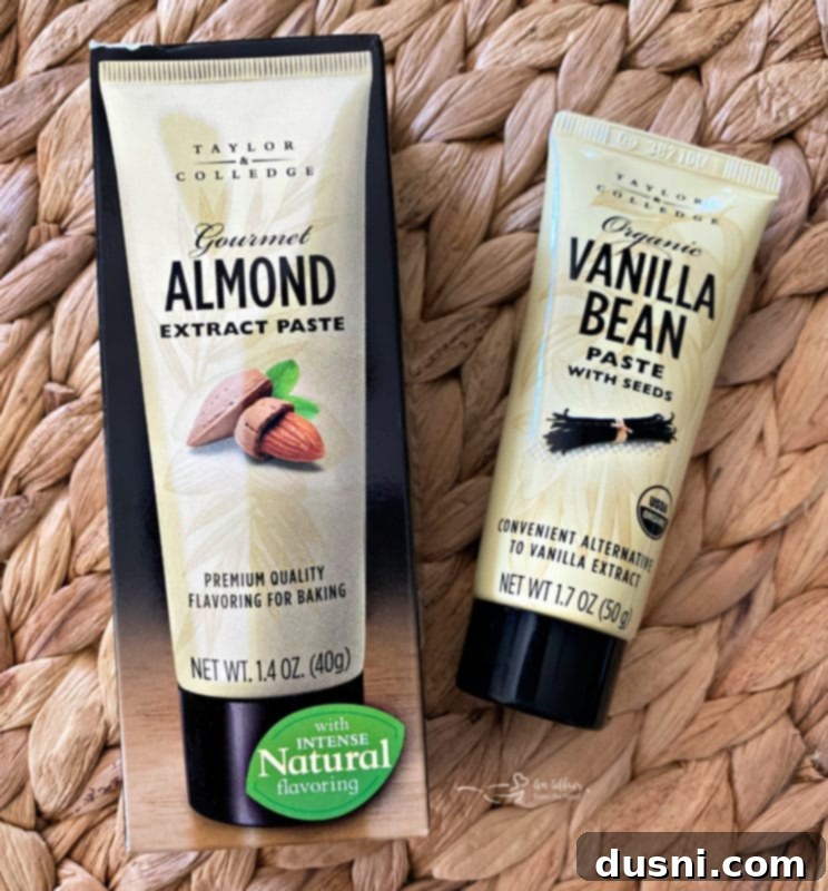 vanilla bean paste tube on woven surface