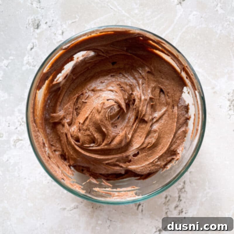 Mixing frosting ingredients