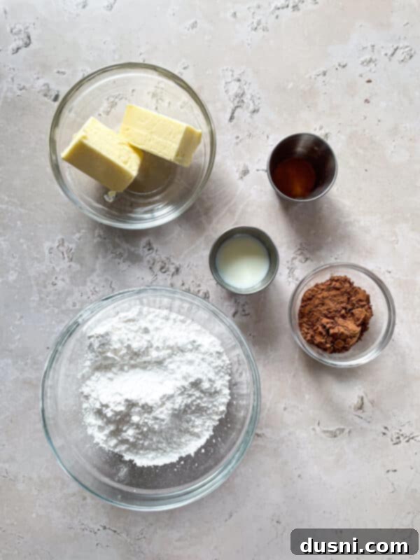 Mexican Chocolate Frosted Brownies ingredients