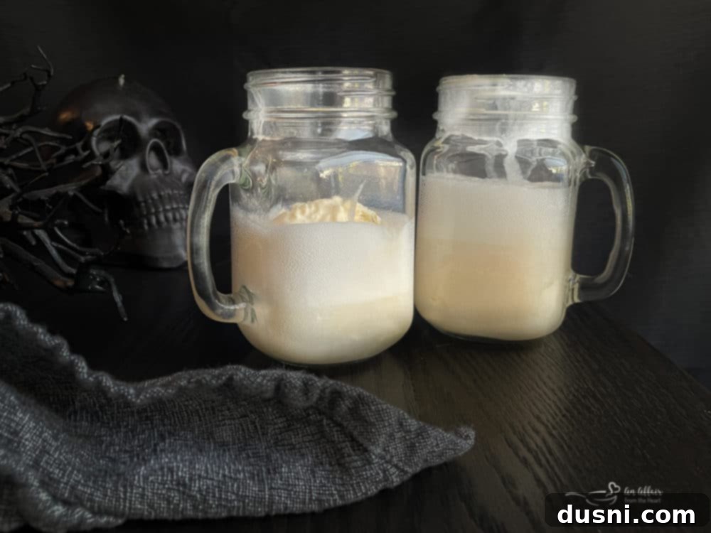 Rebel Shirley Float 7 Pouring vodka and lemon-lime soda over vanilla ice cream in a glass