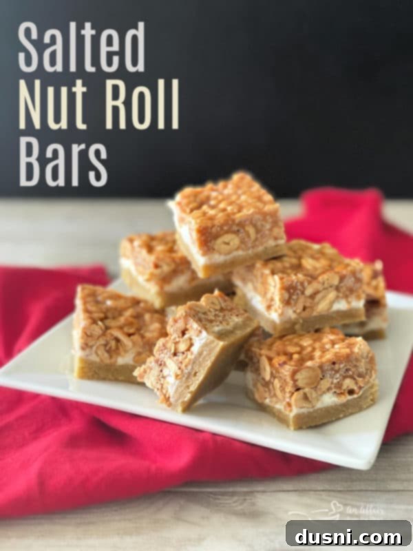 Salted Nut Roll Bars - copy cat candy bar recipe