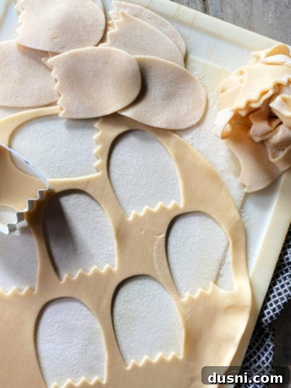 Cutting out pie dough ghosts for pop tarts