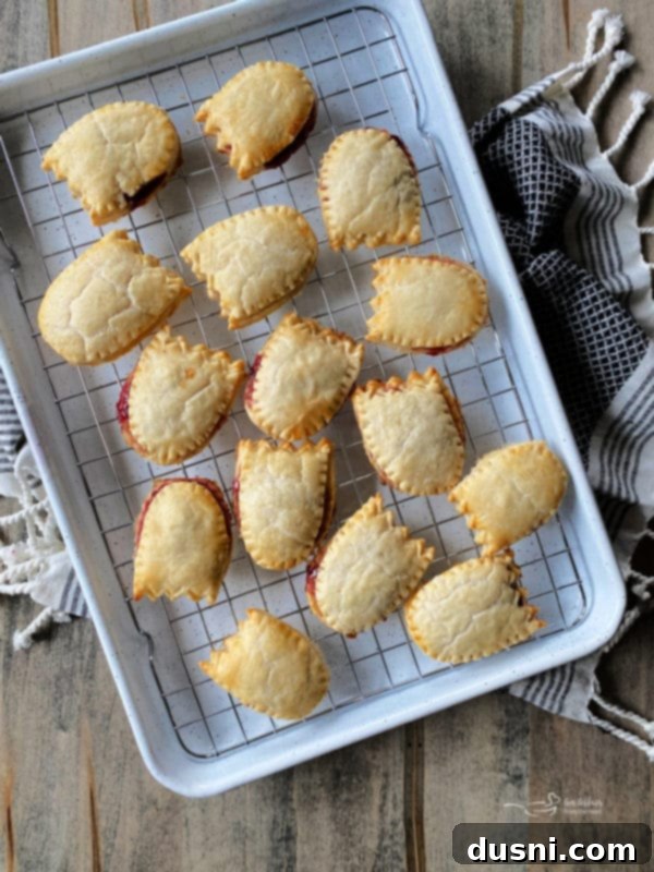 Baked ghost poptarts fresh from the oven