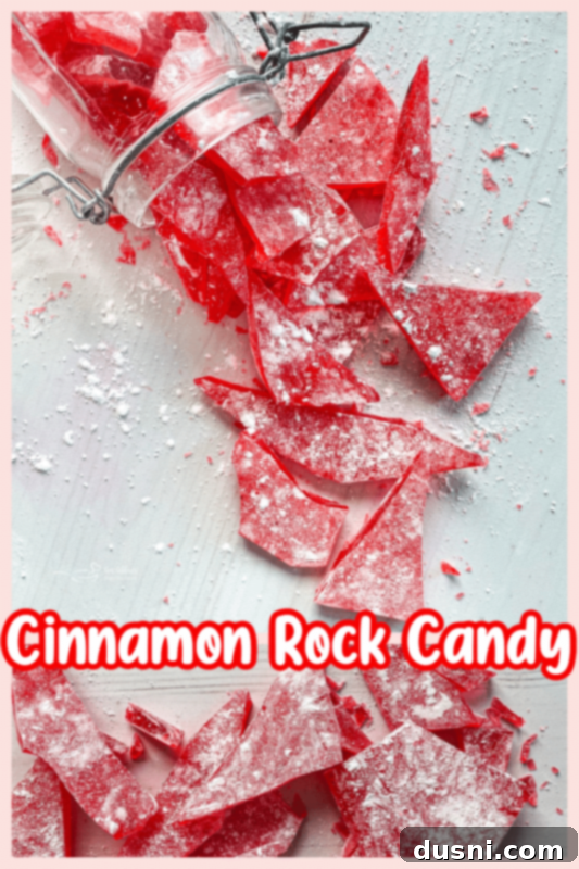 Homemade Cinnamon Rock Candy Recipe Video Tutorial 6 cinnamon rock candy promo graphic