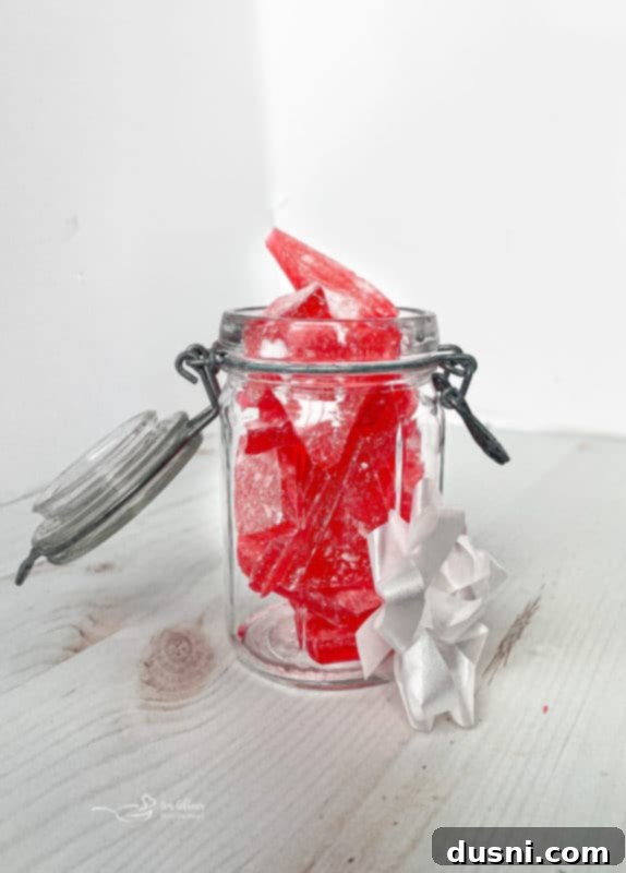 Homemade Cinnamon Rock Candy Recipe Video Tutorial 3 one jar of cinnamon rock candy pieces