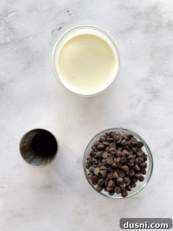 Velvet Espresso Chocolate Torte 4 Melting chocolate for ganache in a saucepan.