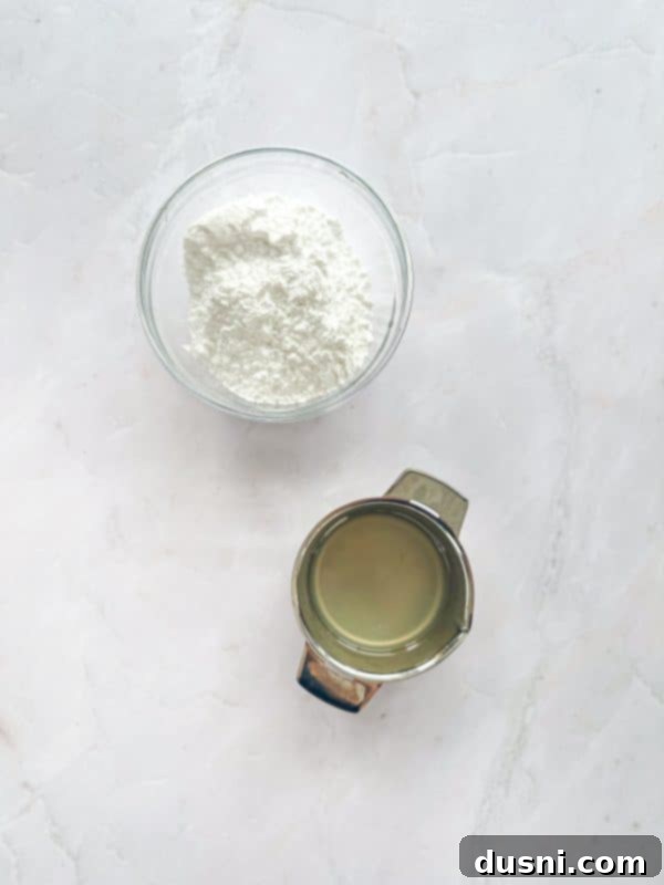 Powdered sugar and fresh limes for the tangy lime glaze