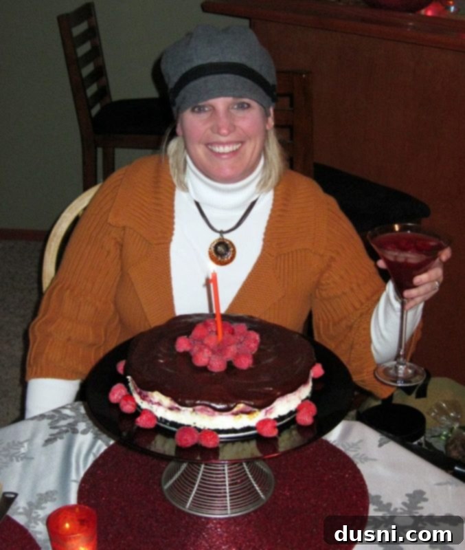 Luxurious White Chocolate Raspberry Truffle Cheesecake 3 Wanda with cake