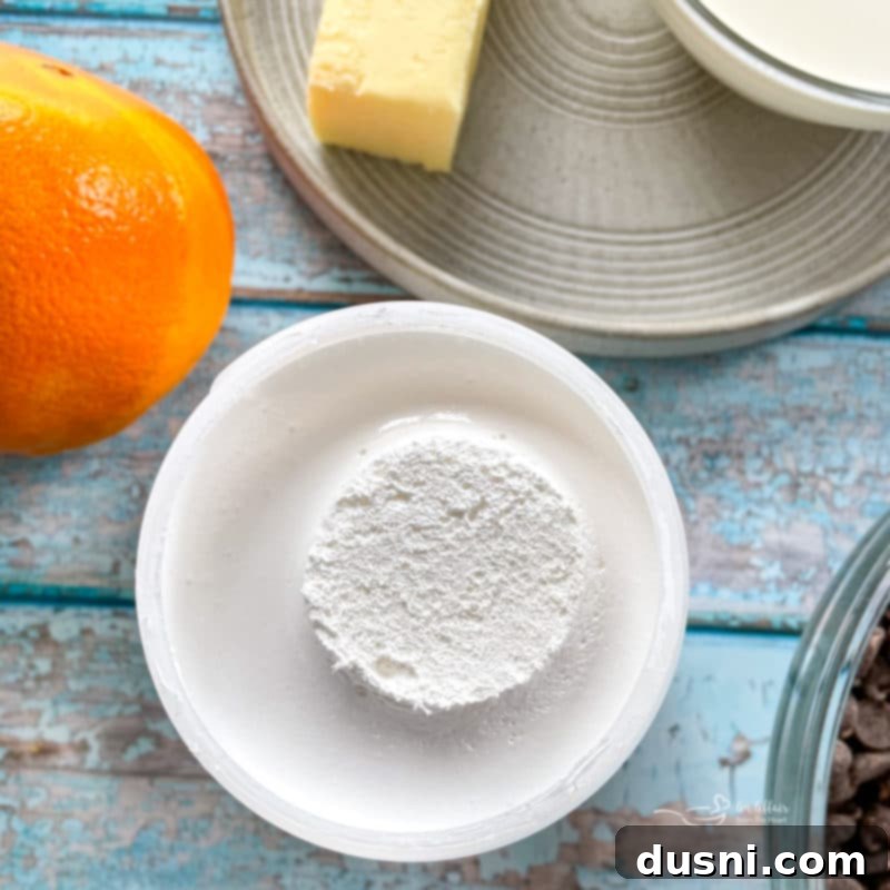 Orange Fudge top view of cream