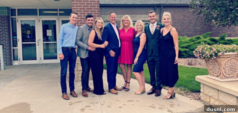 A family photo with a scenic background, representing the blogger's happy and growing family.