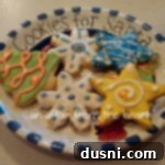 Grandma Davis’ Sugar Cookies on a cookies for santa plate, ready for the holidays